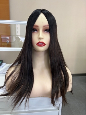 The European human hair topper virgin cuticle hair silk topper Jewish Kosher topper
