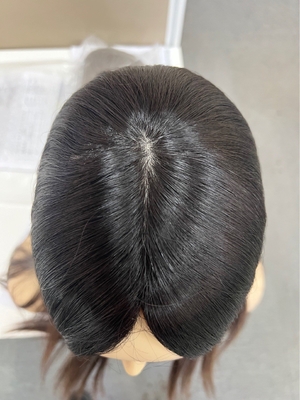 The European human hair topper virgin cuticle hair silk topper Jewish Kosher topper