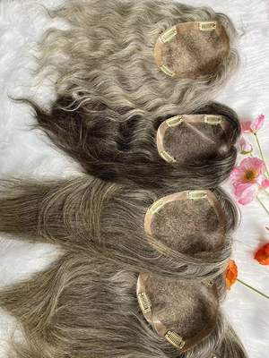 Different color gray hair toppers for customize China factory directly supplier wholesale ptice