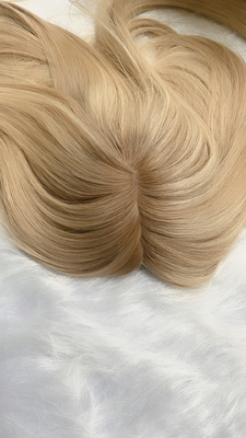 Hair topper for women human hair virgin cuticle silk topper for hairloss help
