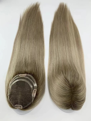 balayage swiss lace topper with remy cuticle quality Russian hair topper for women hair loss
