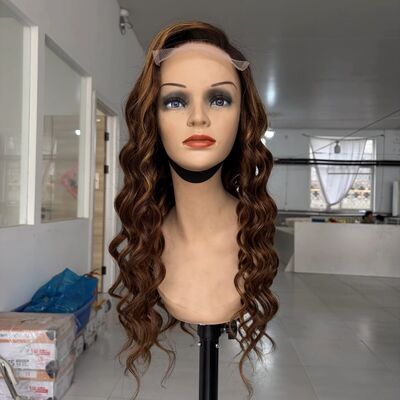 Wholesale 100% virgin human hair glueless wigs HD 13x4 transparent lace frontal deep wave bodywave hair wig