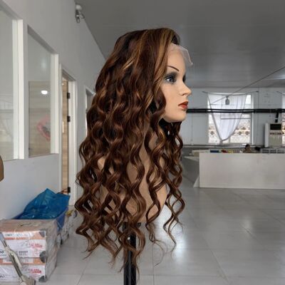 Wholesale 100% virgin human hair glueless wigs HD 13x4 transparent lace frontal deep wave bodywave hair wig