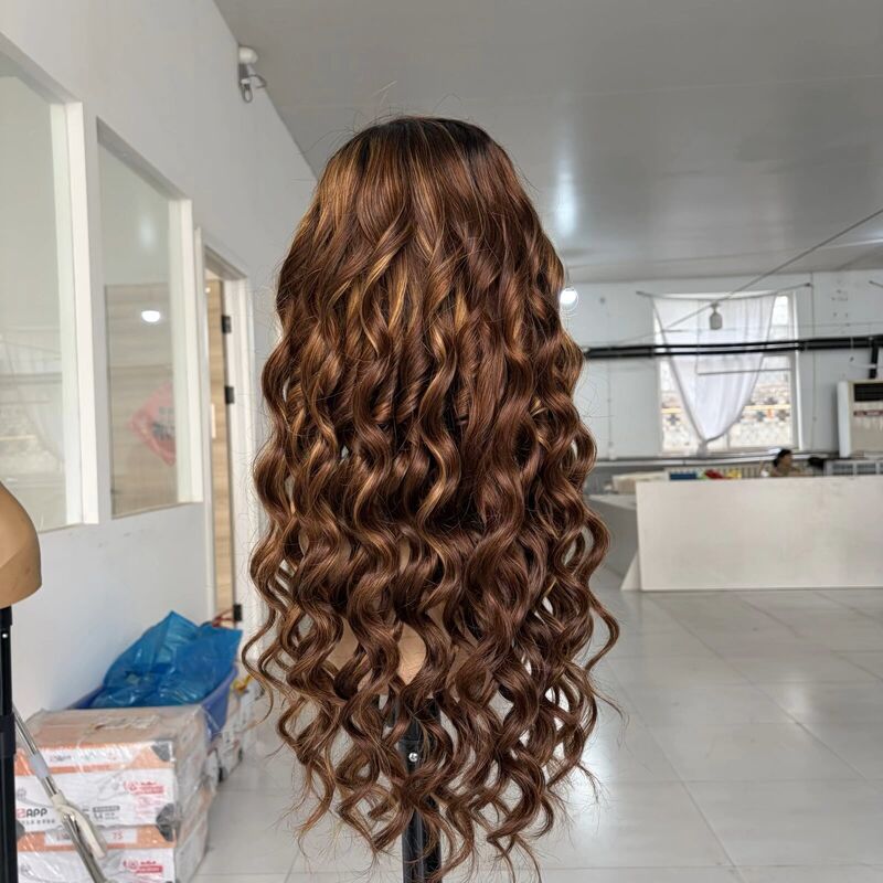 Wholesale 100% virgin human hair glueless wigs HD 13x4 transparent lace frontal deep wave bodywave hair wig